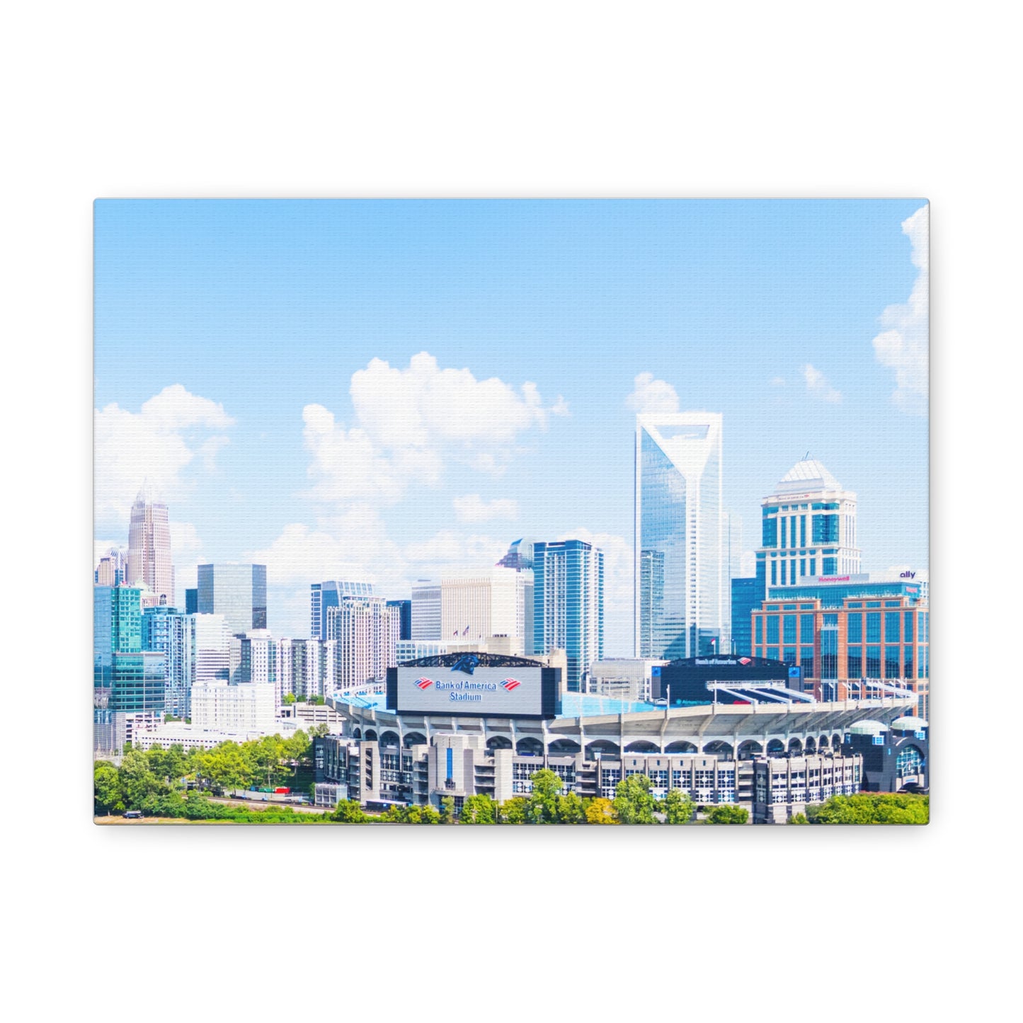 Uptown Charlotte Skyline - Aerial Canvas Print