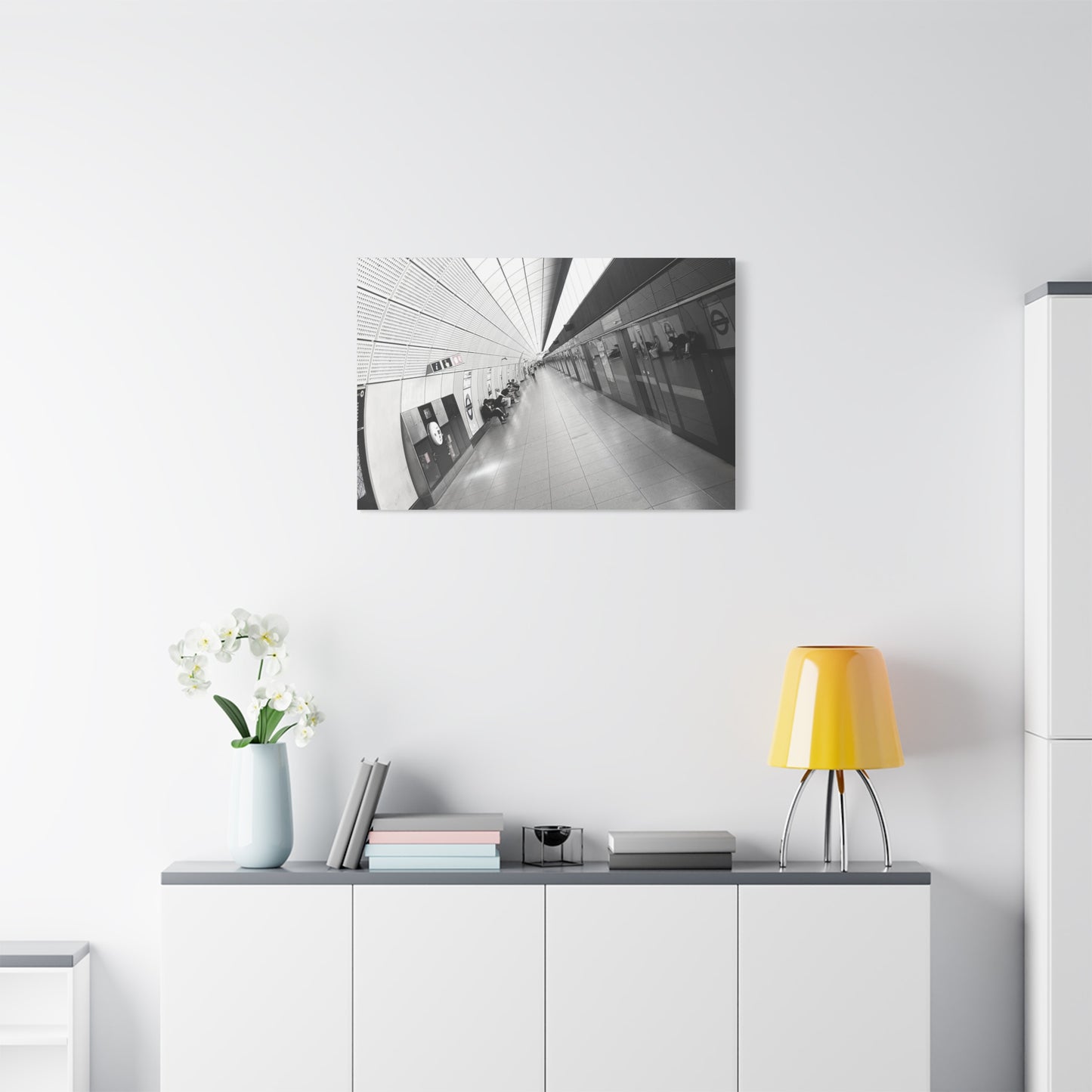 London Elizabeth Line Symmetry Canvas