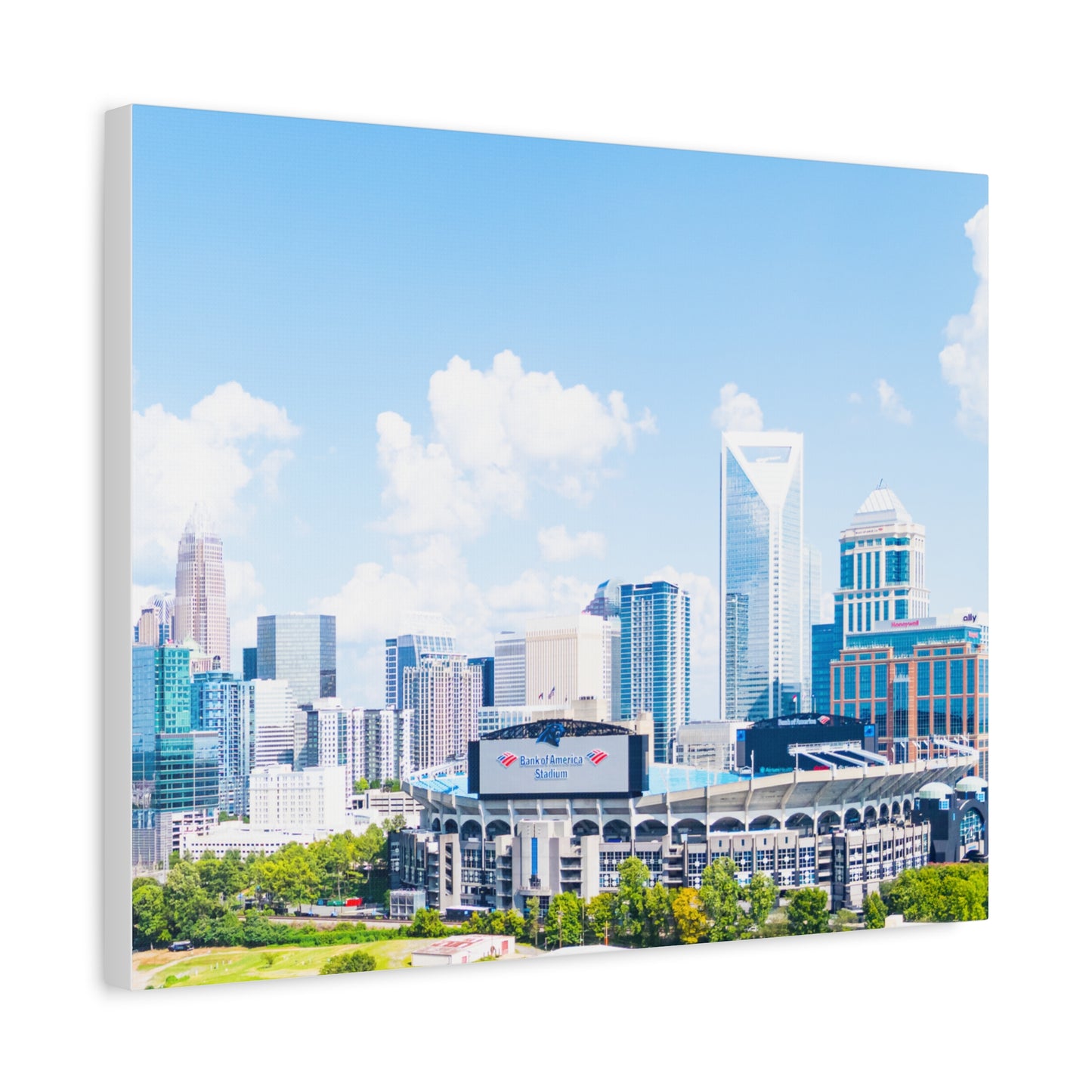 Uptown Charlotte Skyline - Aerial Canvas Print