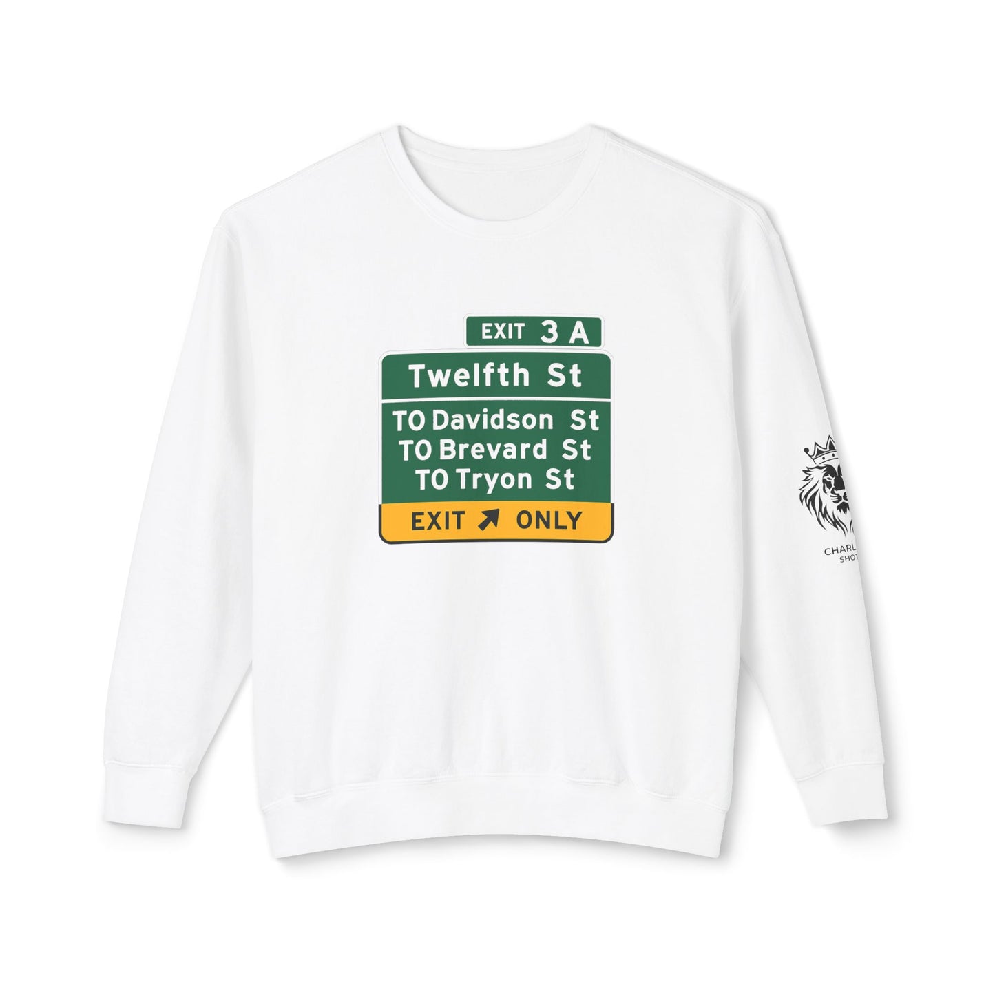 Uptown Charlotte - I-277 Exit 3A Unisex Lightweight Crewneck Sweatshirt