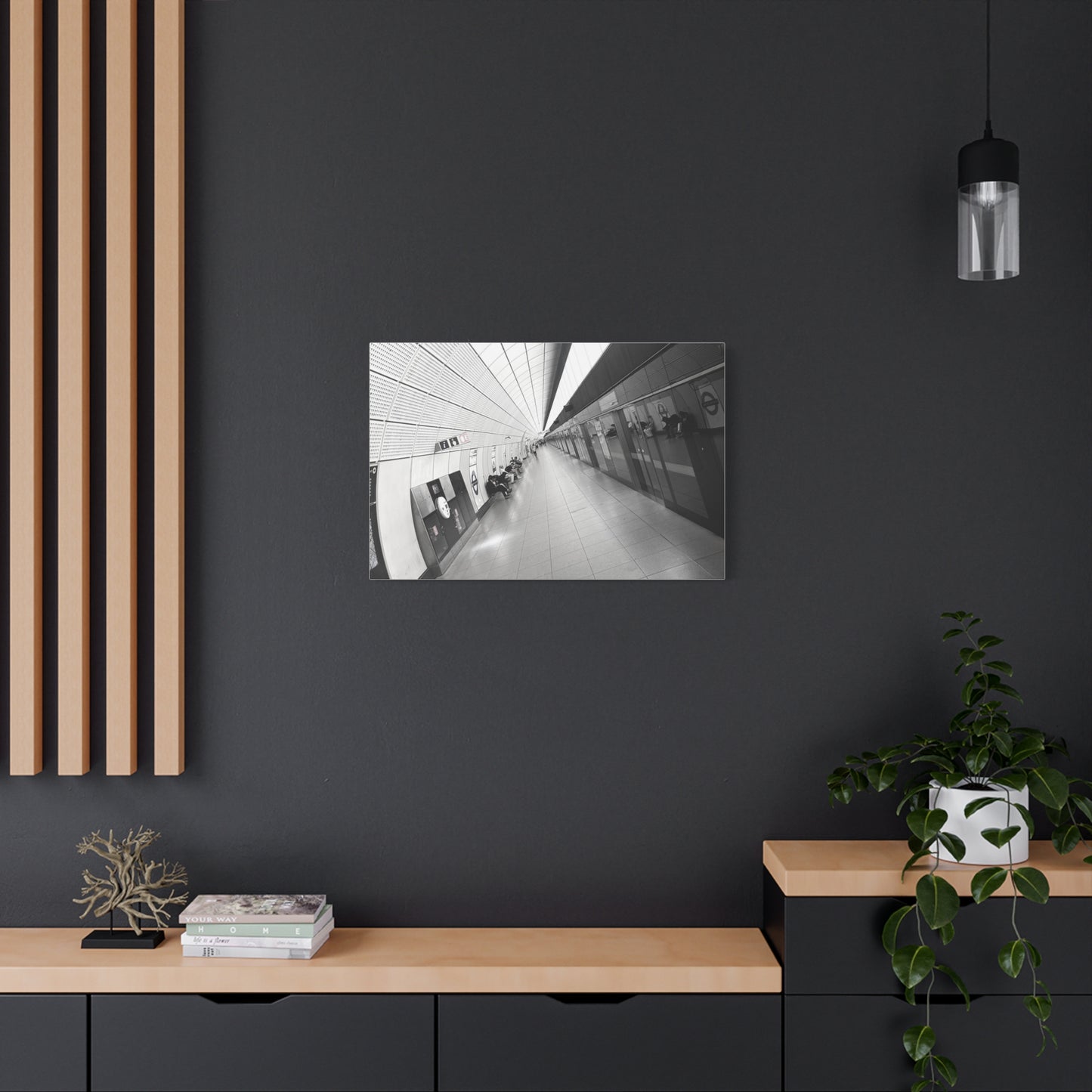 London Elizabeth Line Symmetry Canvas