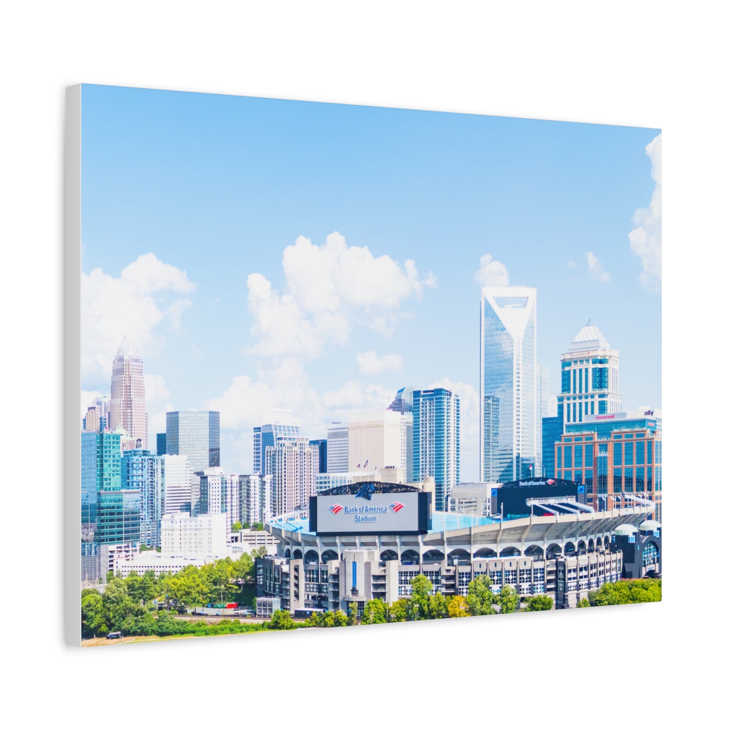 Uptown Charlotte Skyline - Aerial Canvas Print