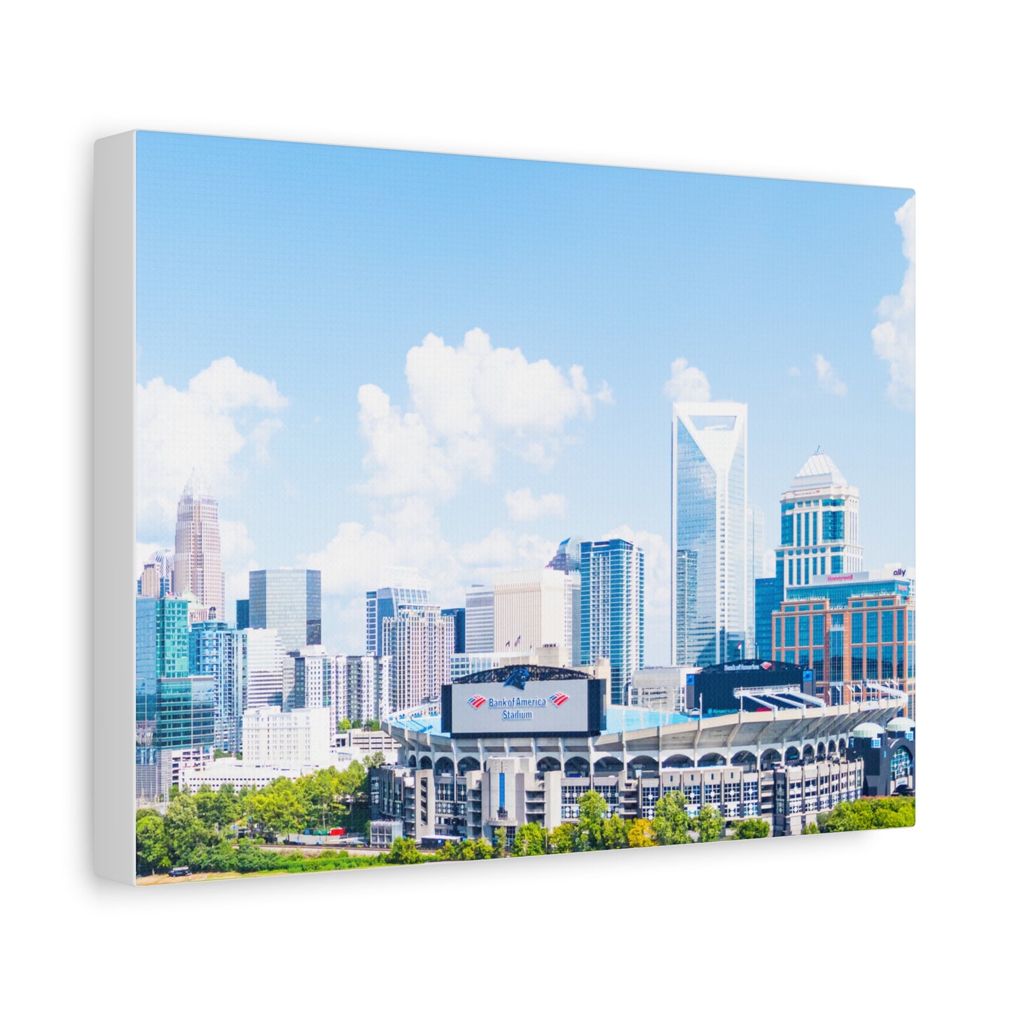 Uptown Charlotte Skyline - Aerial Canvas Print