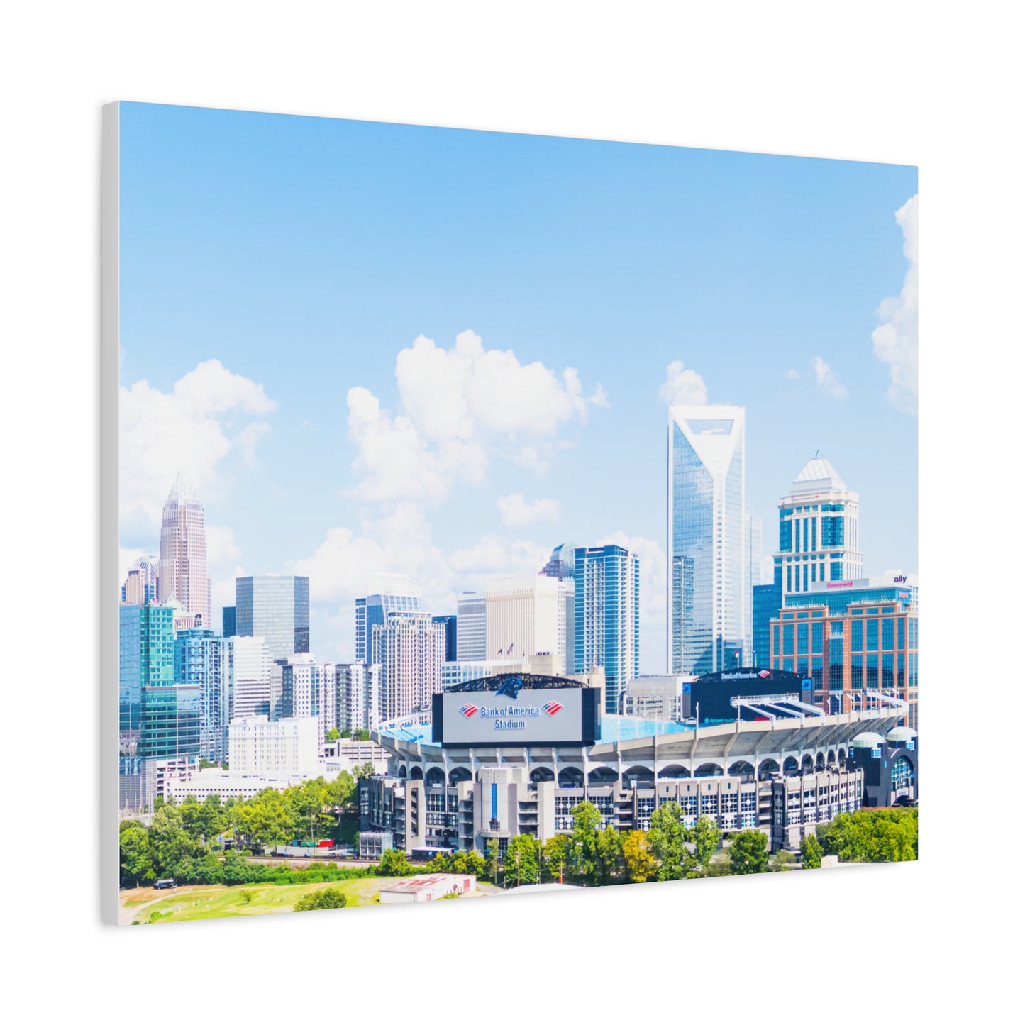 Uptown Charlotte Skyline - Aerial Canvas Print
