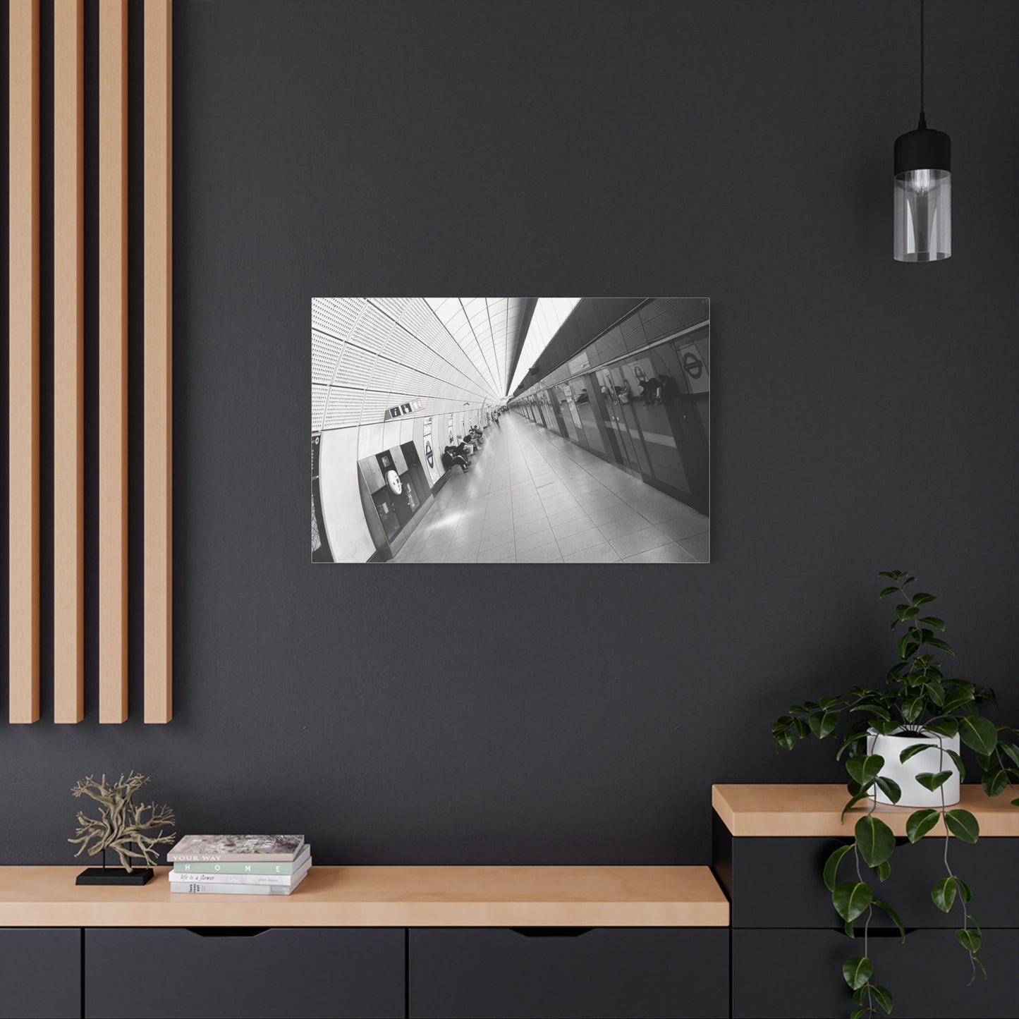 London Elizabeth Line Symmetry Canvas