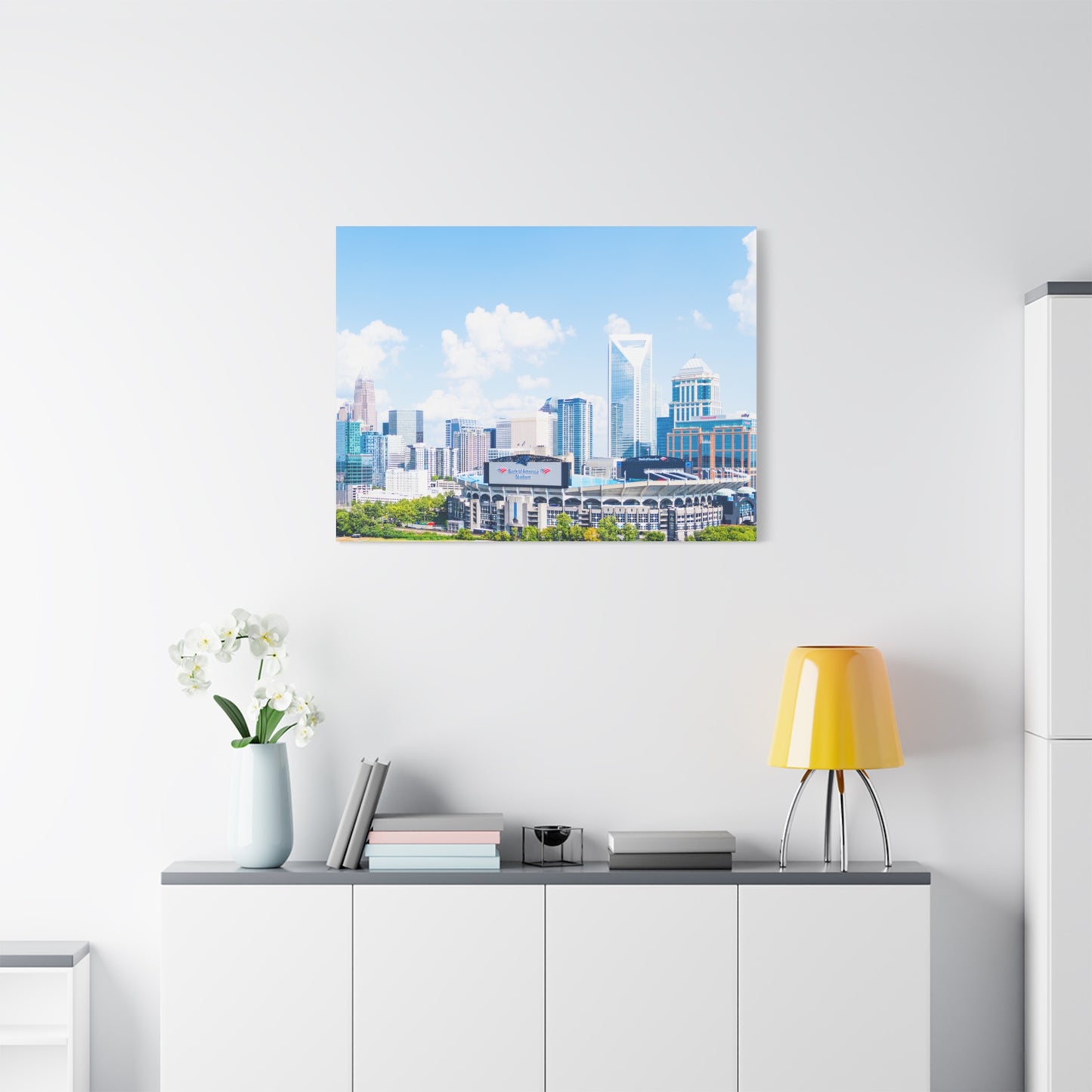 Uptown Charlotte Skyline - Aerial Canvas Print