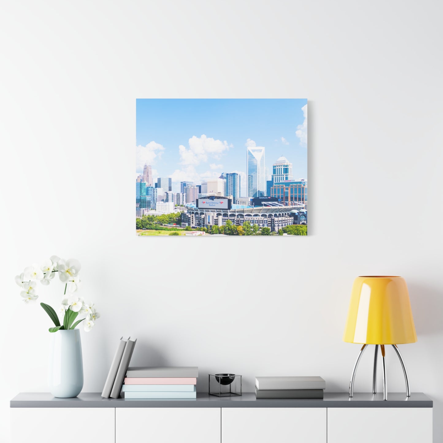 Uptown Charlotte Skyline - Aerial Canvas Print